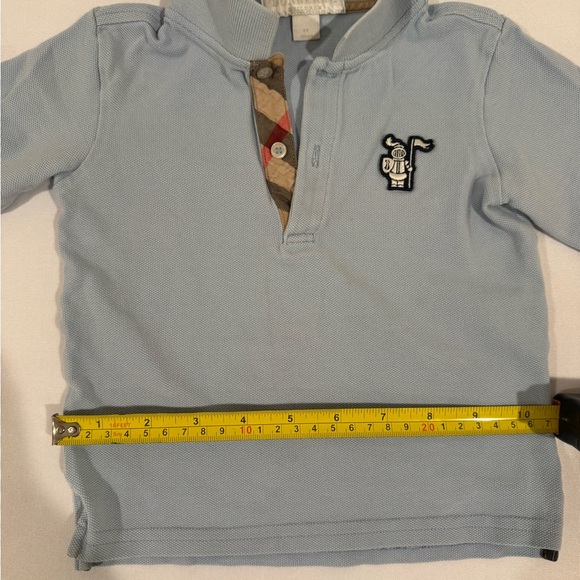 Burberry Light Blue Kids Polo Shirt - Picture 5 of 6